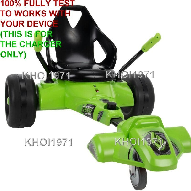 AC Wall Charger Adapter for 12V Battery Ride-On Green Vortex Machine Model 17909P Magic Cars 1
