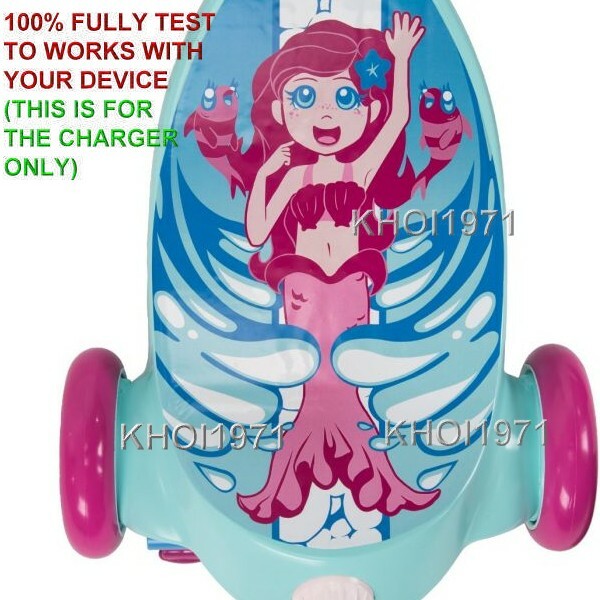 AC Wall Charger Adapter for 18037P 2-in-1 Bubble Scooter Mermaid Ride-On Magic Cars 3