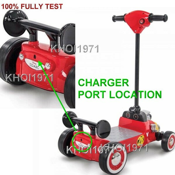AC Charger Adapter for Huffy Disney Mickey Mouse Ride-On Scooter Model 18328 Magic Cars 2