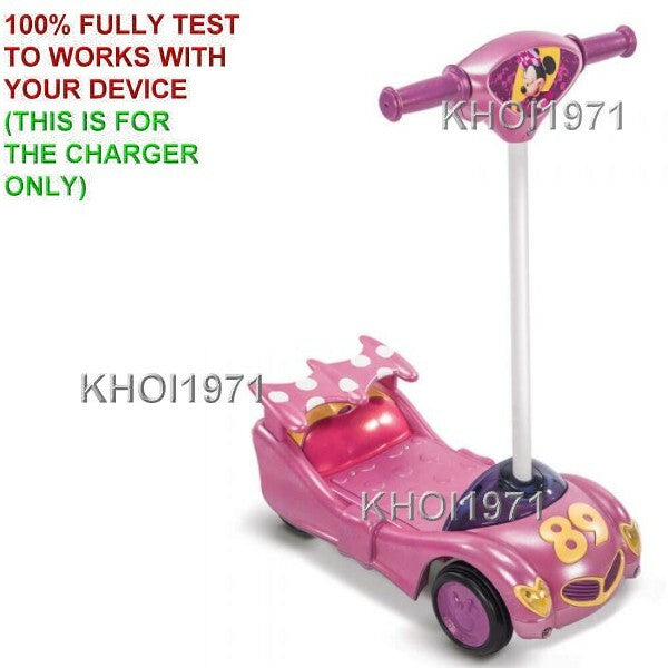 AC Wall Charger Adapter for Huffy Disney Minnie Mouse Ride-On Scooter Model 18438 Magic Cars 1