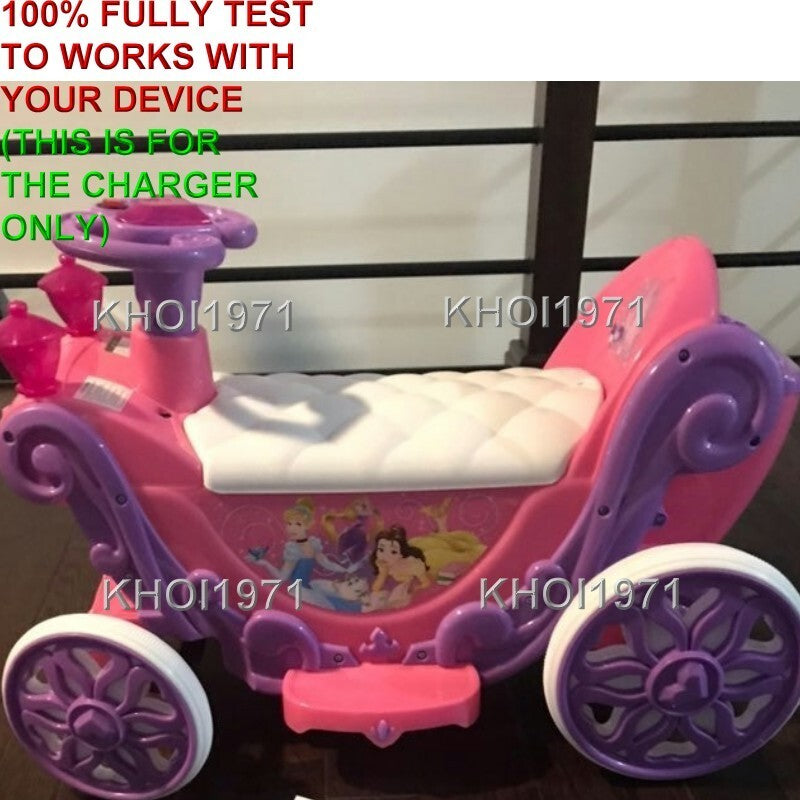 AC Wall Charger Adapter for 6V Battery Disney Princess Carriage Ride-On Toy Magic Cars 1