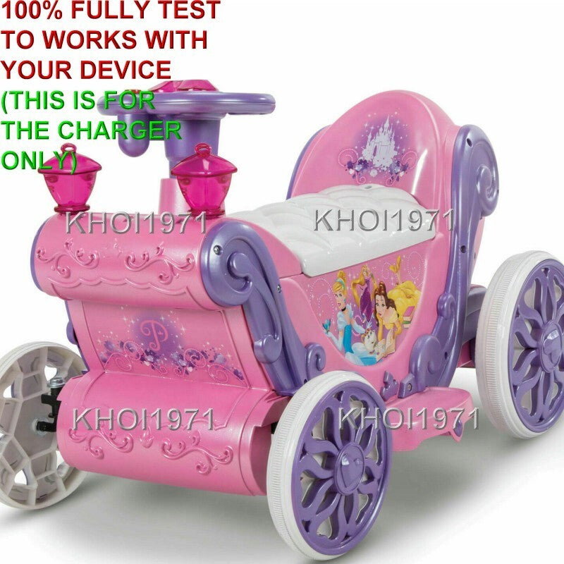 AC Wall Charger Adapter for 6V Battery Disney Princess Carriage Ride-On Toy Magic Cars 3