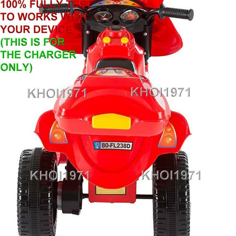 AC Wall Charger Adapter for 80-FL238D-R Little Rider 3-Wheel Ride-On Trike Bike Magic Cars 8