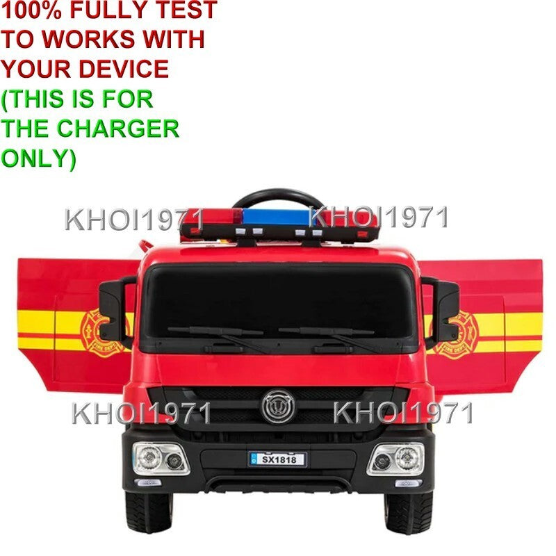 AC Charger Adapter for 12V Blazin Wheels Fire Truck Ride-On Battery Magic Cars 3