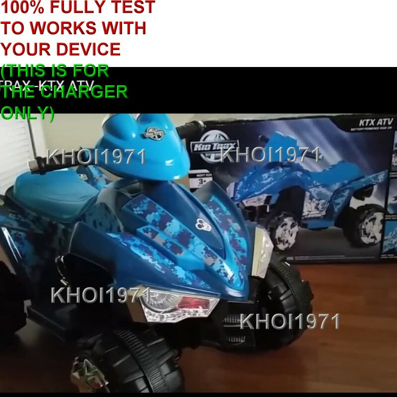 6V AC Wall Charger Adapter for Blue KT1158TGA KidTrax Camo Ride-On ATV Magic Cars 2