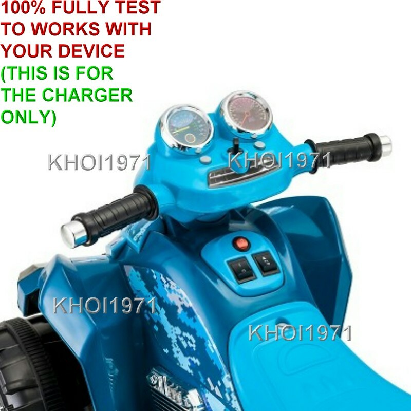 6V AC Wall Charger Adapter for Blue KT1158TGA KidTrax Camo Ride-On ATV Magic Cars 3