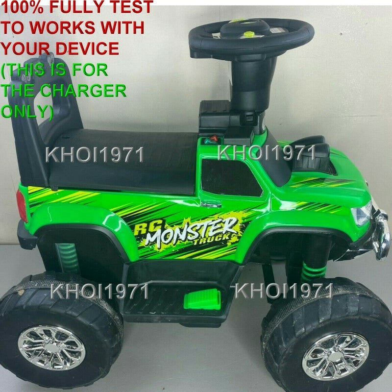 AC Wall Charger Adapter for Green 12V RC Monster Truck Ride-On Battery 19129 Magic Cars 2