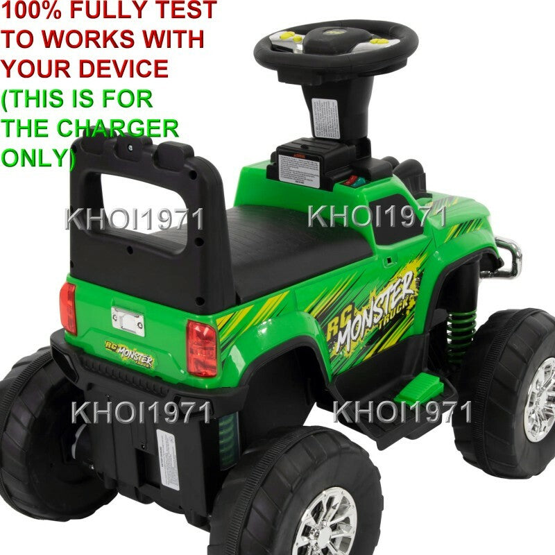 AC Wall Charger Adapter for Green 12V RC Monster Truck Ride-On Battery 19129 Magic Cars 3