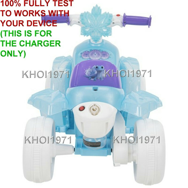 AC Wall Charger Adapter for 6V Bubble Quad Ride-On Toy Compatible with Disney Frozen 2 Magic Cars 4