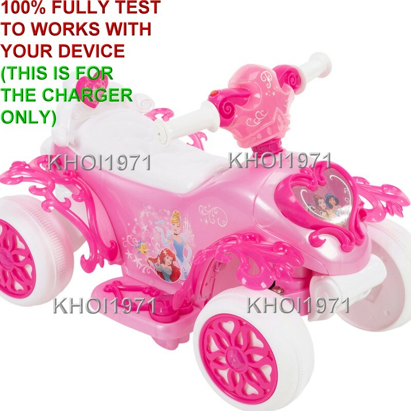 AC Wall Charger Adapter for 6V Disney Princess Bubble Quad Ride-On Toy Magic Cars 1