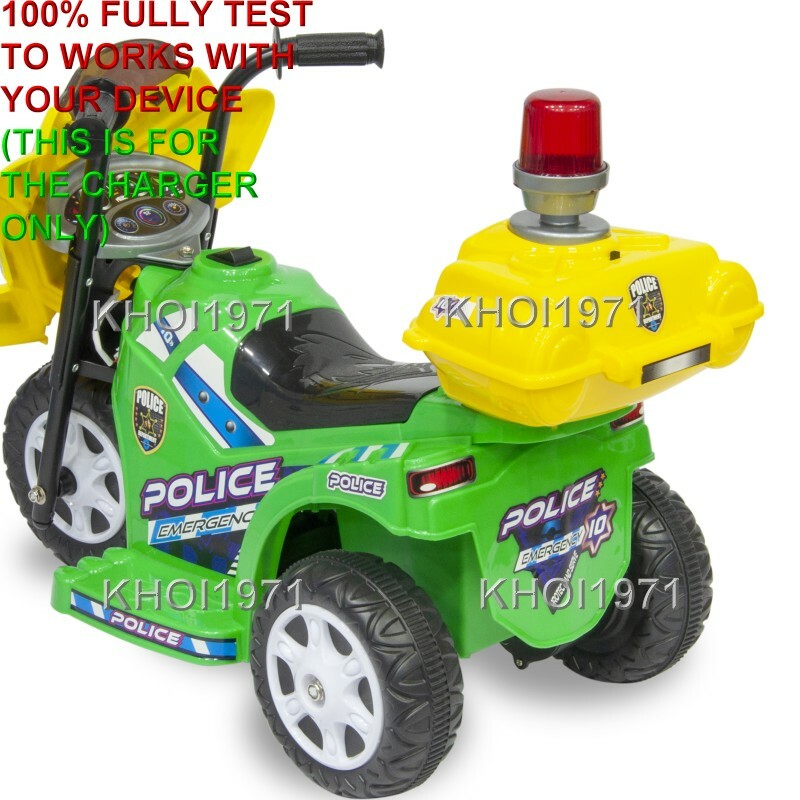 AC Wall Charger Adapter for Kid Motorz Little Police Patrol Ride-On Vehicles Magic Cars 10