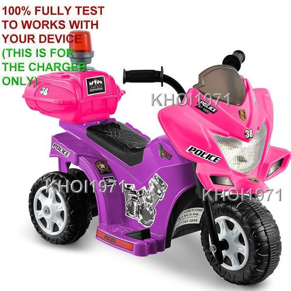AC Wall Charger Adapter for Kid Motorz Little Police Patrol Ride-On Vehicles Magic Cars 3