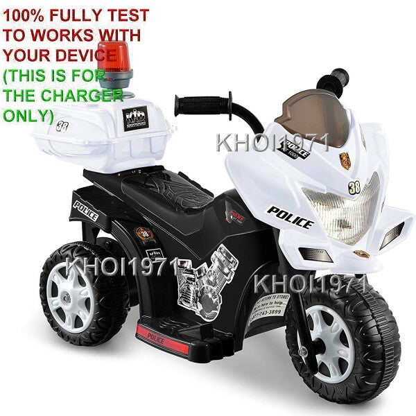 AC Wall Charger Adapter for Kid Motorz Little Police Patrol Ride-On Vehicles Magic Cars 4