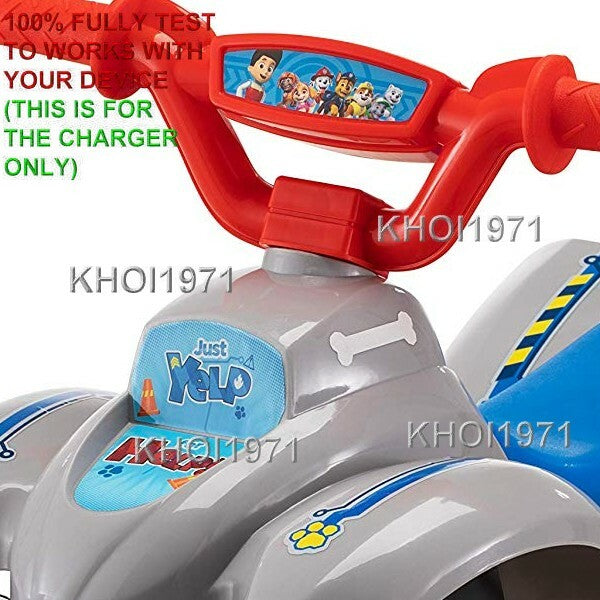 AC Wall Charger Adapter for KidTrax Nickelodeon Paw Patrol Quad 6V Ride-On Battery Magic Cars 4