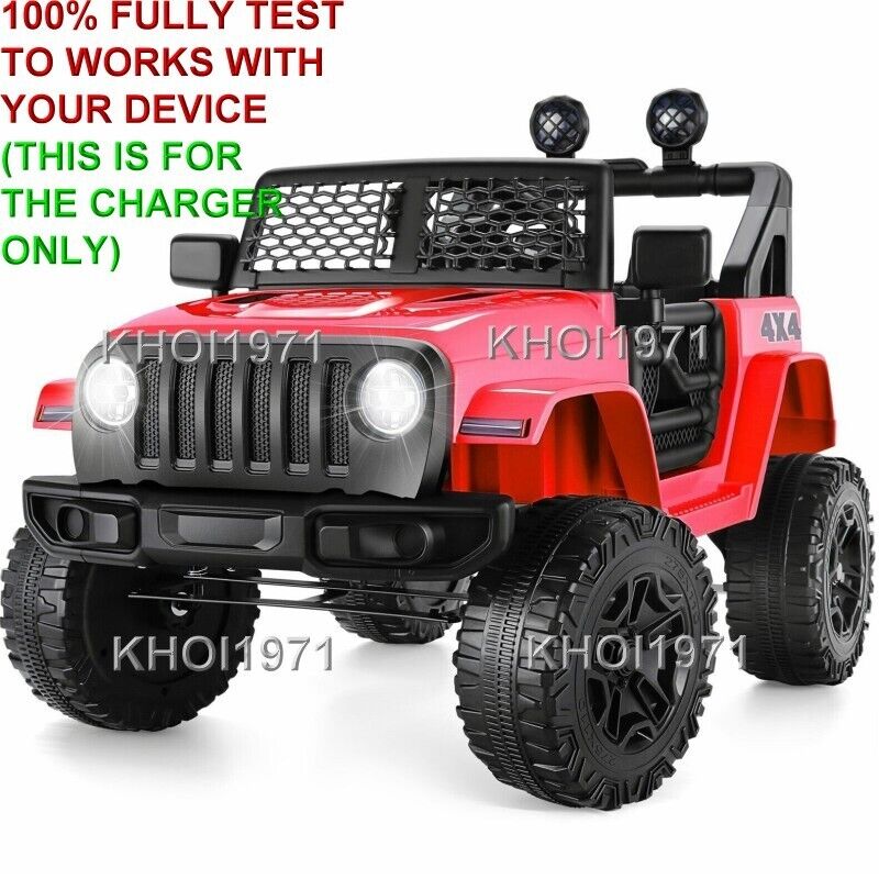 AC Wall Charger Adapter for Kidzone 12V Ride-On Race Car Jeep with Remote Control Battery Magic Cars 2