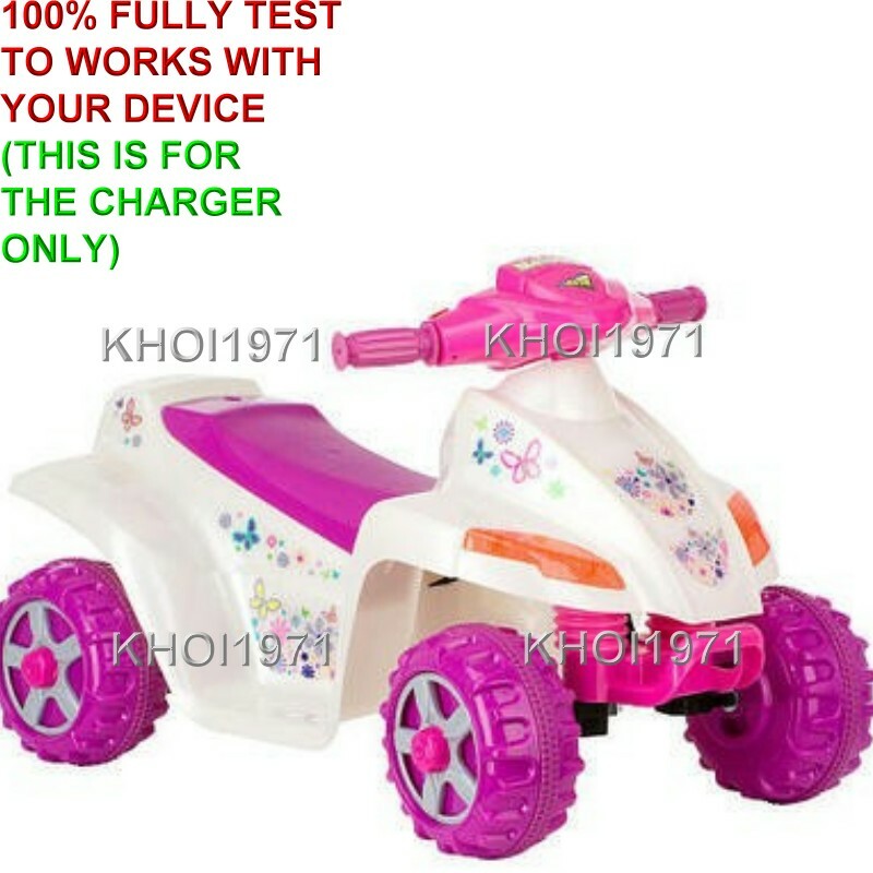 6-Volt AC Wall Charger Adapter for Kid Trax Melody Toddler Quad Ride-On KT1014TG Magic Cars 2