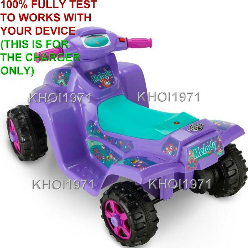 6-Volt AC Wall Charger Adapter for Kid Trax Melody Toddler Quad Ride-On KT1014TG Magic Cars 6