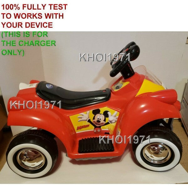 AC Wall Charger Adapter for KT1122 and KT1122TR Pacific Cycle Mickey Mouse Ride-On Toy Magic Cars 2