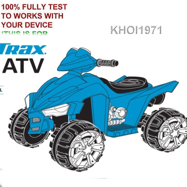 AC Wall Charger Adapter for KT1158TGA Kid Trax ATX ATV 6V Ride-On Battery Magic Cars 2