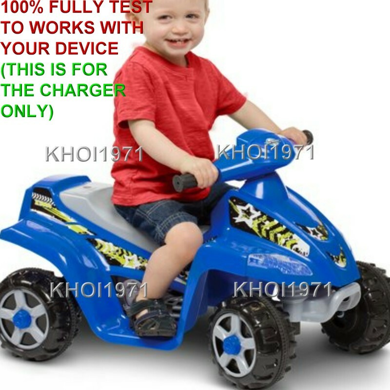 AC Wall Charger Adapter for KT1161 Kidtrax Moto Trax Toddler Quad Ride-On Melody Magic Cars 3