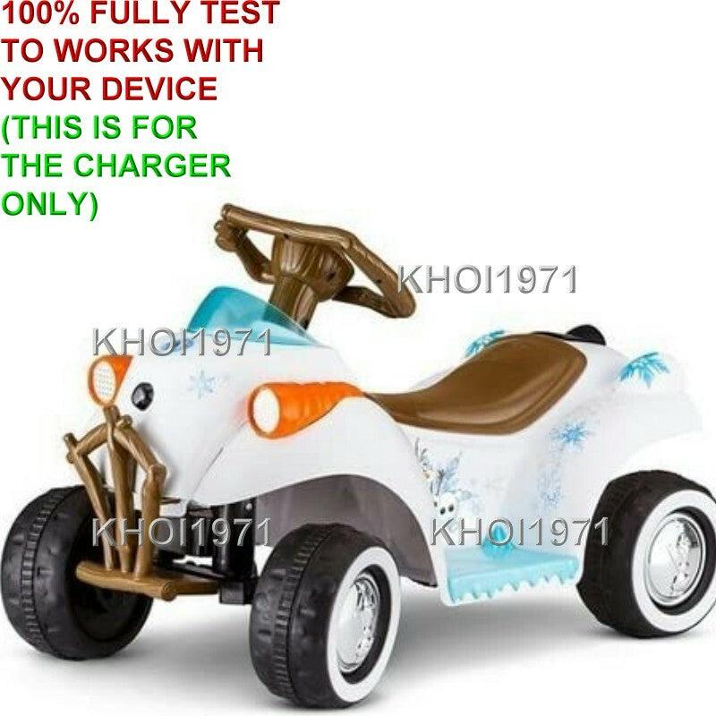 AC Wall Charger Adapter for KT1208 Disney Frozen Olaf Quad Ride-On 6V Battery Magic Cars 1