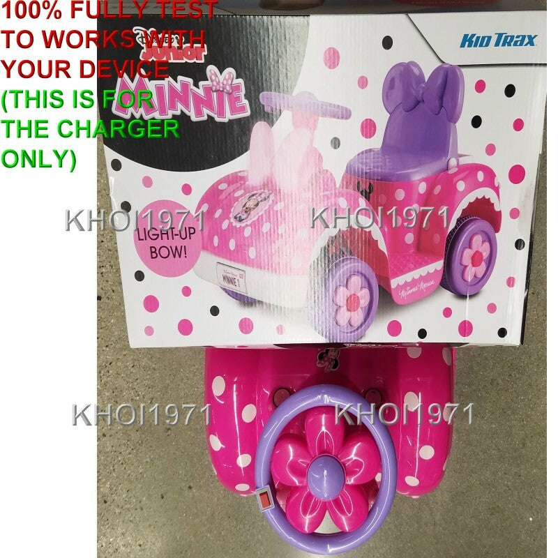 AC Wall Charger Adapter for KT1268WM Disney Minnie Mouse Quad Ride-On Magic Cars 5