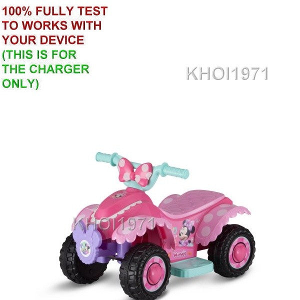 AC Wall Charger Adapter for KT1268WM Disney Minnie Mouse Quad Ride-On Magic Cars 6