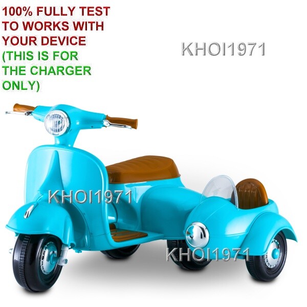 AC Wall Charger Adapter for KT1278WM Kidtrax Teddy Bear Side Ride-On Scooter Magic Cars 3