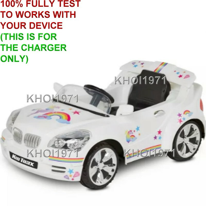6V White Ride-On Charger AC Adapter for KT1327TG Kidtrax Custom Coupe Magic Cars 5