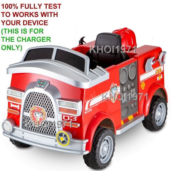 AC Wall Charger Adapter for Kidtrax KT1439WM Paw Patrol Marshall Fire Truck Magic Cars 1