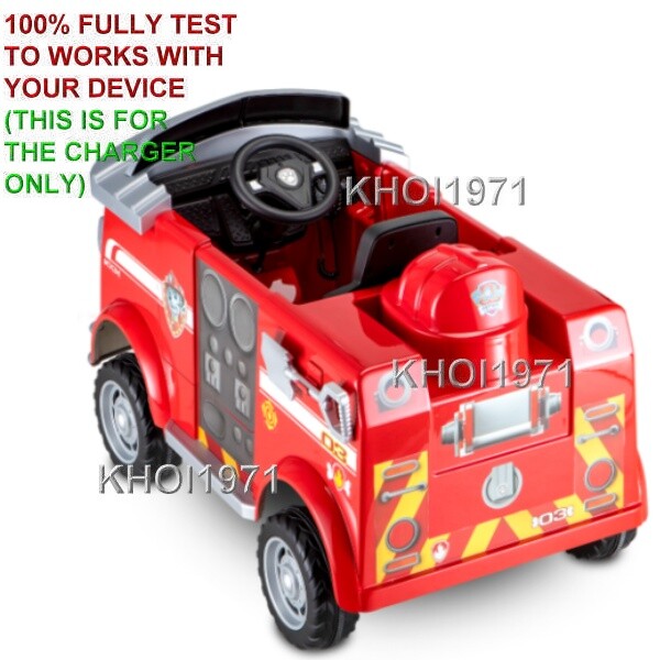 AC Wall Charger Adapter for Kidtrax KT1439WM Paw Patrol Marshall Fire Truck Magic Cars 2