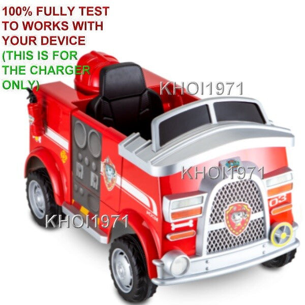 AC Wall Charger Adapter for Kidtrax KT1439WM Paw Patrol Marshall Fire Truck Magic Cars 3