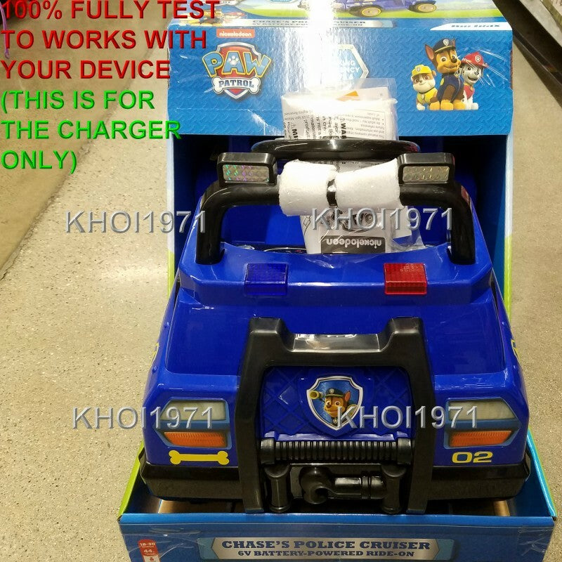 6V AC Wall Charger Adapter for Kidtrax KT1481WM Paw Patrol Chase Ride-On Toy Magic Cars 4
