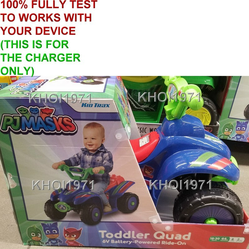 6V AC Wall Charger Adapter for KT1522WM Kid Trax PJ Masks Cat Quad Ride-On Battery Magic Cars 5
