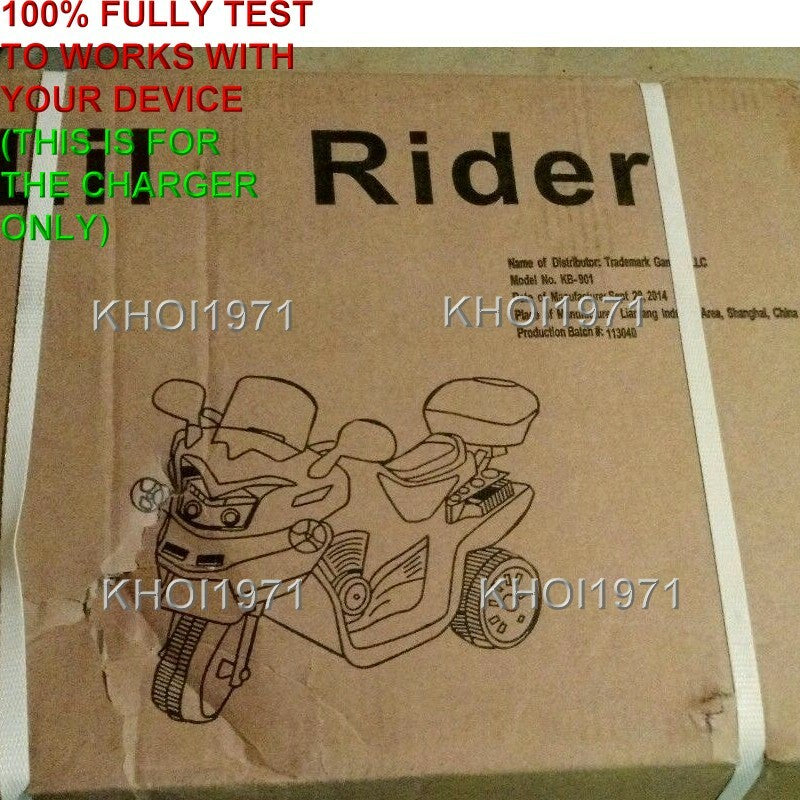 AC Wall Charger Adapter for Little Rider 80 KB901 3-Wheel 6V Electric Bike Motorcycle Magic Cars 9