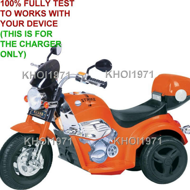 AC Wall Charger Adapter for Orange 1217 Kid Motorz 6V Ride-On Motorbike Battery Magic Cars 1