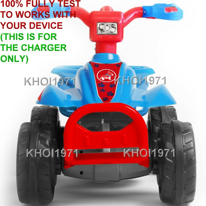 AC Wall Charger Adapter for 6V Ride-On ATV Quad Batteries in Pink and Blue Magic Cars 4