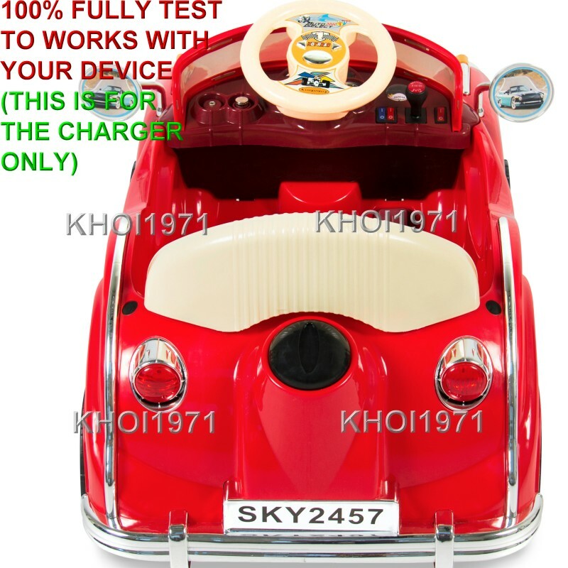 Red AC Wall Charger Adapter for Classic Ride-On Car SKY2457 Magic Cars 2