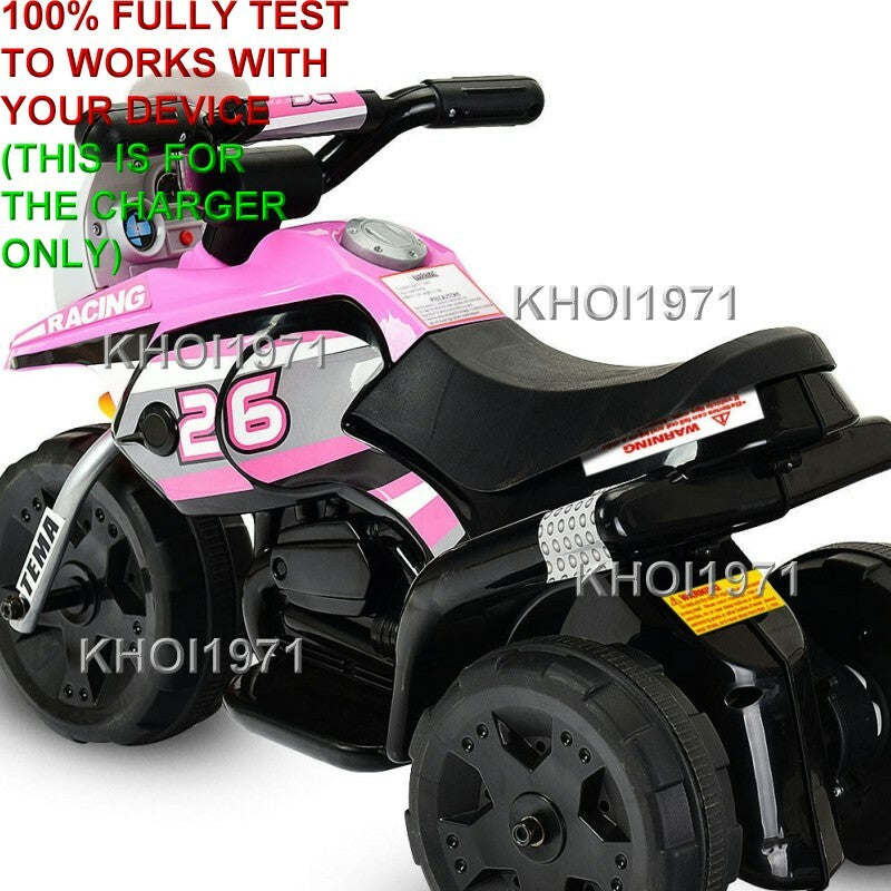 6V AC Charger Adapter for TY324110 3-Wheel Motorcycle Ride-On Toy Magic Cars 5