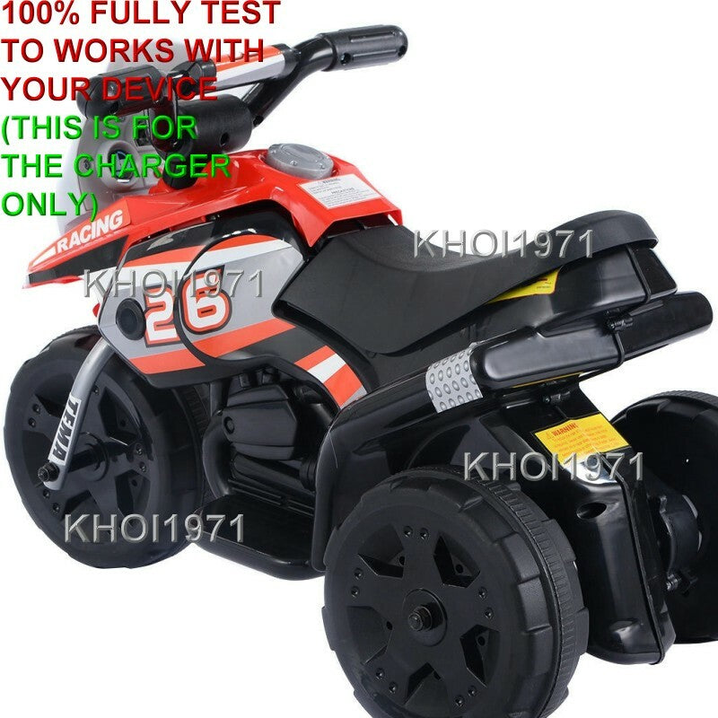 6V AC Charger Adapter for TY324110 3-Wheel Motorcycle Ride-On Toy Magic Cars 6