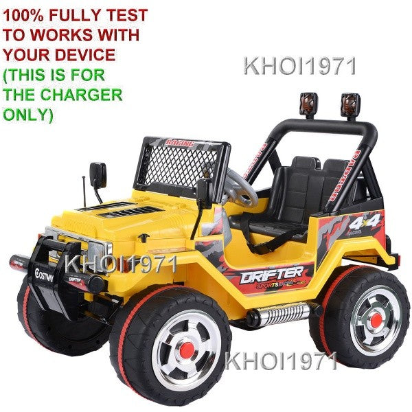 AC Wall Charger Adapter for Yellow TY324113YE Ride-On Jeep Truck Drifter Toy Magic Cars 1