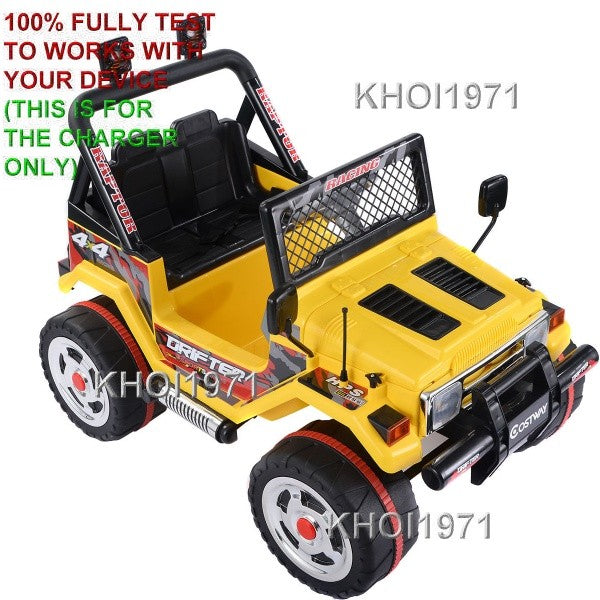 AC Wall Charger Adapter for Yellow TY324113YE Ride-On Jeep Truck Drifter Toy Magic Cars 2