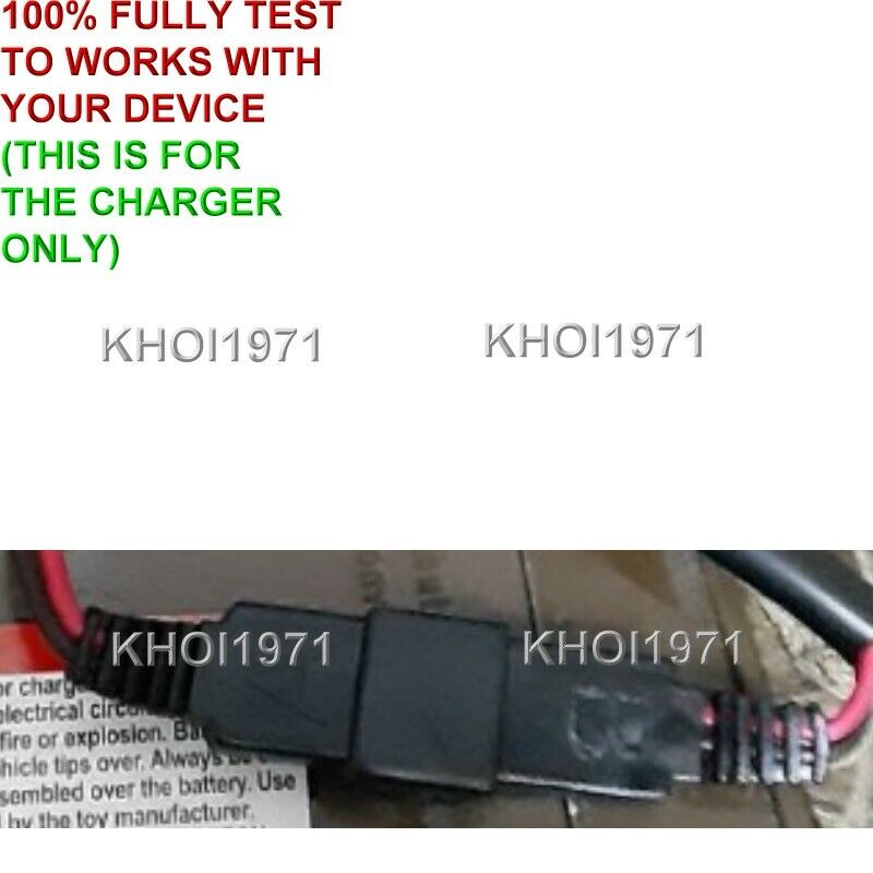 AC Charger Adapter for KidTrax Nella Princess Knight Ride-On KT1472WM Magic Cars 2