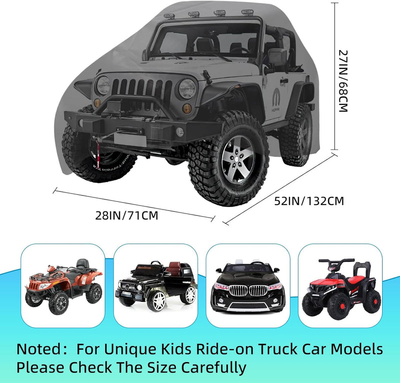Waterproof Kids Ride-On Car Cover 420D Fabric with Drawstring and Buckles Magic Cars 1