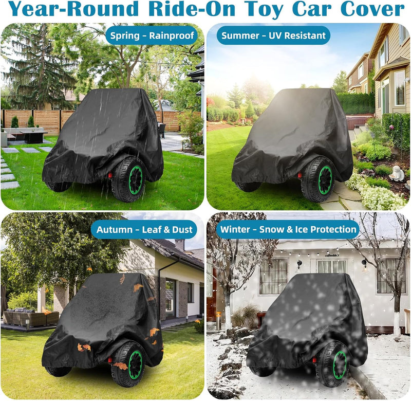 Waterproof Kids Ride-On Car Cover 420D Fabric with Drawstring and Buckles Magic Cars 3