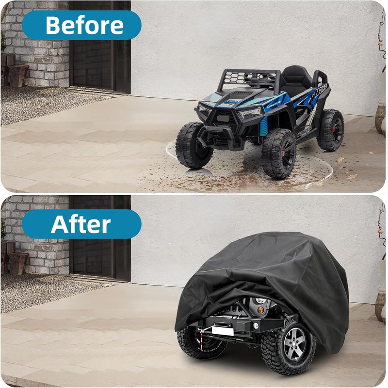 Waterproof Kids Ride-On Car Cover 420D Fabric with Drawstring and Buckles Magic Cars 4