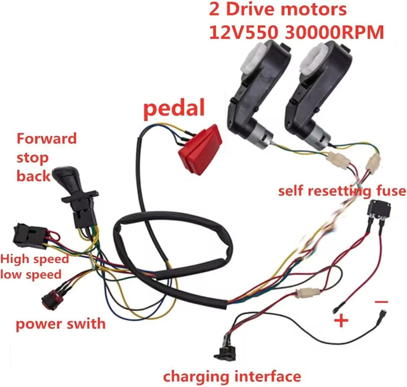 Children's DIY Electric Car Kit with Wires and Gearbox Accessories Magic Cars 1