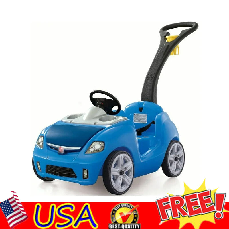 Whisper Ride II Blue Push Car and Ride-On Toy for Toddlers Boys and Girls Magic Cars 0
