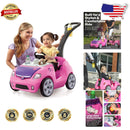 Whisper Ride II Pink Push Toy Car with Adjustable Seat Belt and Cup Holders Magic Cars Variant 0