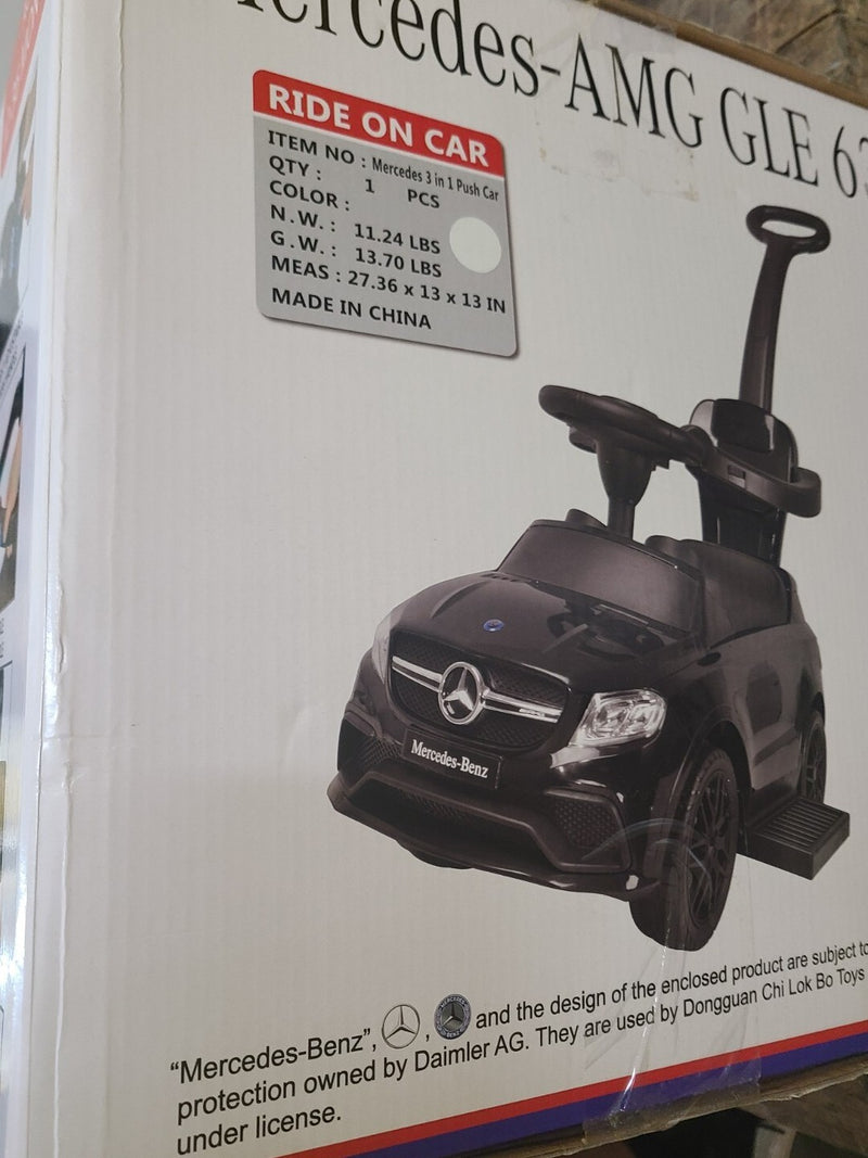 Licensed Mercedes Benz 3-in-1 Kids Ride-On Push Car and Stroller Magic Cars 2